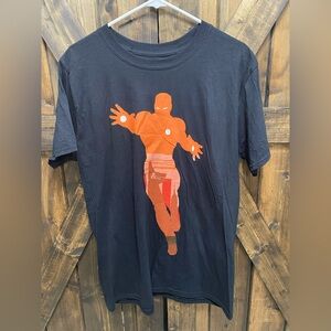 Marvel Iron man Mens Large T shirt Zing Pop Culture Black & Orange